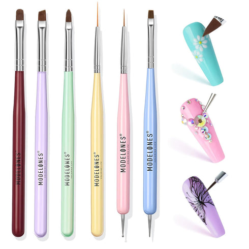Modelones Nail Art Brush Set - Nail Art Tools with Various Brushes for Salon at Home DIY