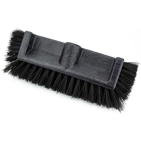 SPARTA Heavy-Duty Tile Scrub Brush, 12" Wide Brush Head with End Bristles for Commercial Tiles, Tubs, and Floors, Black.