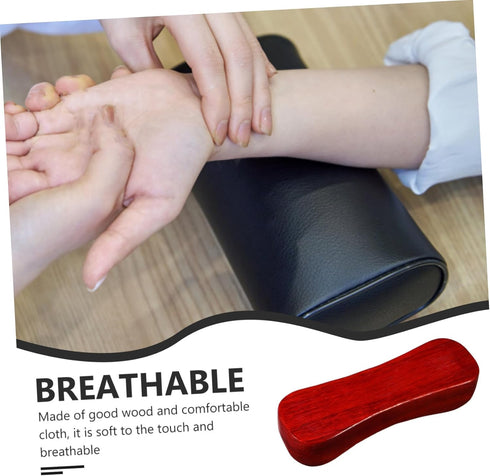 Wooden Wrist Pulse Pillow Comfortable Multi-Function Pulse Cushion for Nursing and Hospital Use Therapeutic Hand