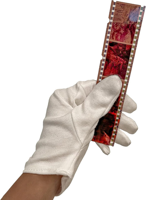 PHOTOMYNE Photo Handling Cotton Gloves for Delicate Items, Moisturizing Cotton Gloves for Dry Hands (3 Pack)