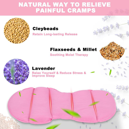 Microwave Heating Pads for Cramps, Cute Microwavable Period Heating Pad for Women & Girls, Stuffed Animals Moist Heat