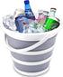 10L Collapsible Buckets for Cleaning, Foldable Beach Bucket with Handle, Collapsible Water Bucket