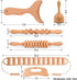 PYSEAN 6 1 Set in Wood Therapy Massage Tool for Body Sculpting Massage, Lymphatic Drainage and Muscle Pain Relief