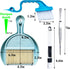 Broom and Dustpan Set - 4 Pcs Cleaning Brushes, Tweezers, Tongs, Mini Kit for Home, Kitchen