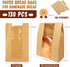 WNSIRVY 130 Pack 150 (13.7x8.2x3.5 Inches, Large Bread Bags for Homemade Sourdough Bread - Kraft Paper Storage Bakery