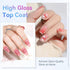 Makartt Gel Top Coat, 2 PCS No Wipe Top Coat Gel Nail Polish, High Glossy Shine Finish, 10ML Clear Soak Off