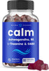Calm Gummies with Ashwagandha, L-Theanine, GABA, Vitamin B6 & Lemon Balm, Vegan & Non-GMO, 90 Gummies for Mood & Stress