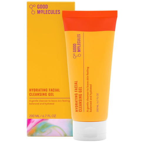 Good Molecules Hydrating Facial Cleansing Gel, Face Wash with Rosewater and Pineapple for Brightening
