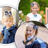 Whaline 6Pcs Back to School Uniform Hair Bow Clips, Navy Blue Plaid Stripe Dot Barrettes for School Hair Accessories