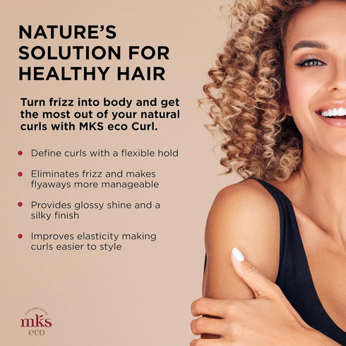MKS eco Curl Cream, Original Scent - 4 oz, Define Curls, Eliminate Frizz & Flyaways, Vegan & Cruelty Free