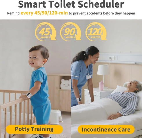 Lultrloyra Wireless Bedwetting Alarm for Children and Adults, Rechargeable Bed Wetting Alarm for Kids, Night Potty
