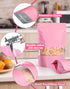 100 Pack Smell Proof Bags, 5.9"x8.6" Resealable Bags with Matte Window for Packaging (Pink)
