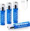 insziii Rechargeable Lithium AAA Batteries 4 Pack, 1100mWh High Capacity Li-ion Batteries AAA