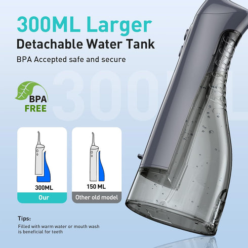 COSLUS Water Dental Flosser Teeth Pick: Portable Cordless Oral Irrigator for Teeth Cleaning