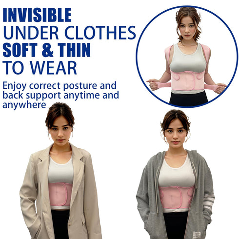 Posture Corrector for Women and Men - Adjustable Back Brace for Pain Relief - Enhances Posture and Provides Lumbar