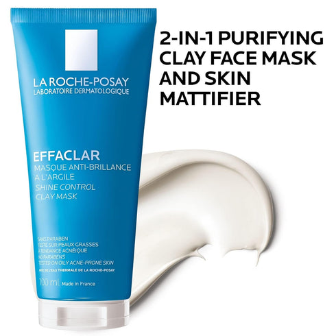 La Roche-Posay Effaclar Clarifying Clay Face Mask for Oily Skin, Unclogs Pores
