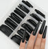 LuckForever 120pc Colored Extra Long Coffin Press on Nails, XL Ballerina False Fake Nails, Full Cover Artificial Nail