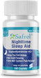 Safrel Nighttime Sleep Aid, 25mg Diphenhydramine HCl | Non Habit-Forming Restful Support for Men & Women | 100 Count
