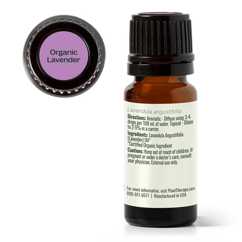 Plant Therapy Organic Lavender Essential Oil 100% Pure, 10 mL, USDA Certified Organic