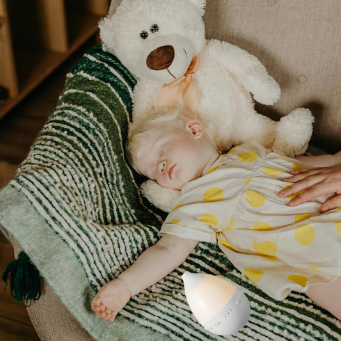 SINGMIO M10 White Noise Sleep Machine, Portable Sound Machine with Timer, Soothing Music Player, Night Light, Long