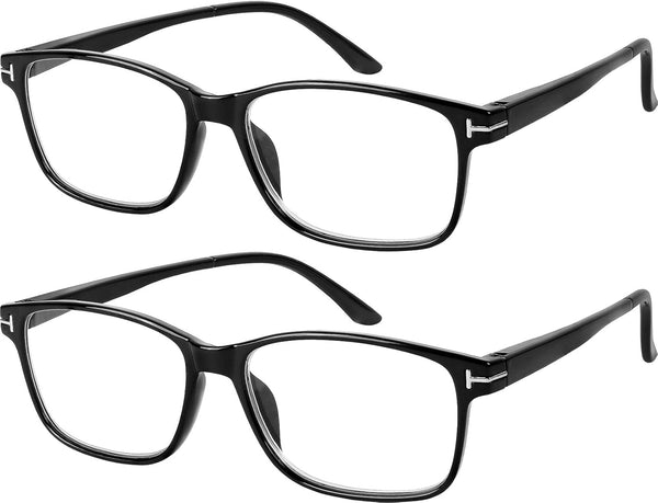 Success Eyewear Computer Glasses 2 Pk Anti Glare Reflection Classic Reading Glasses for Men and Women
