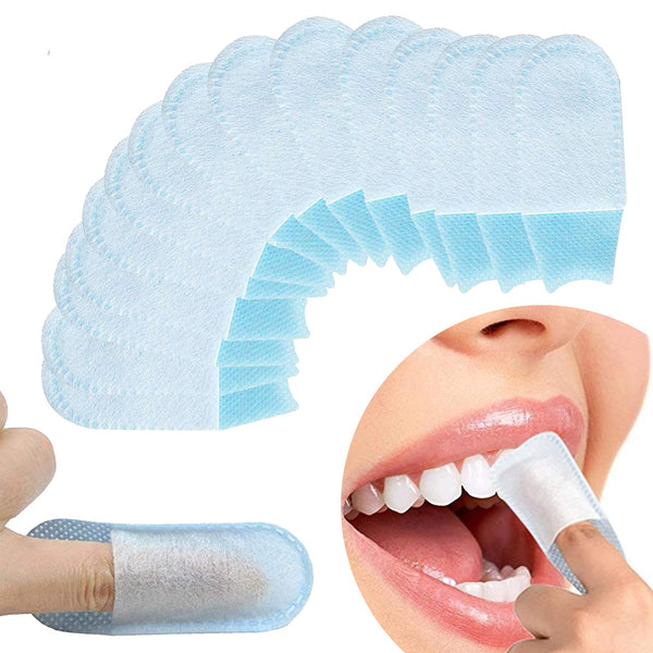 50Pcs Finger Cleaning Teeth Wipes, Disposable Non-Woven Fabric Soft Gauze for Infant Oral Care