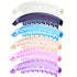 RC ROCHE ORNAMENT 6 Pcs Womens Premium Hair Plastic Banana Clip, Large Transparent Multicolor, Strong Hold Accessory