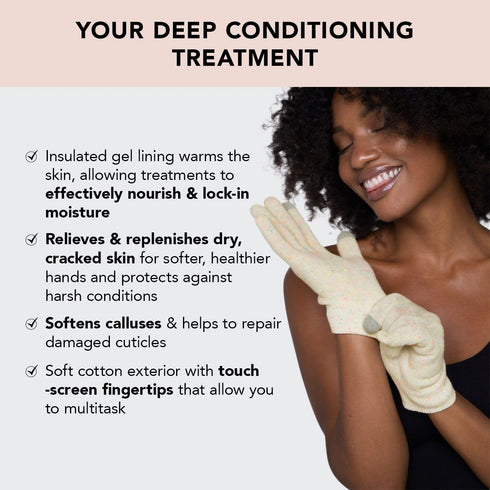 Kitsch Moisturizing Gloves Overnight for Dry Hands Treatment, Soft Hydrating Gel Spa Gloves for Women & Men