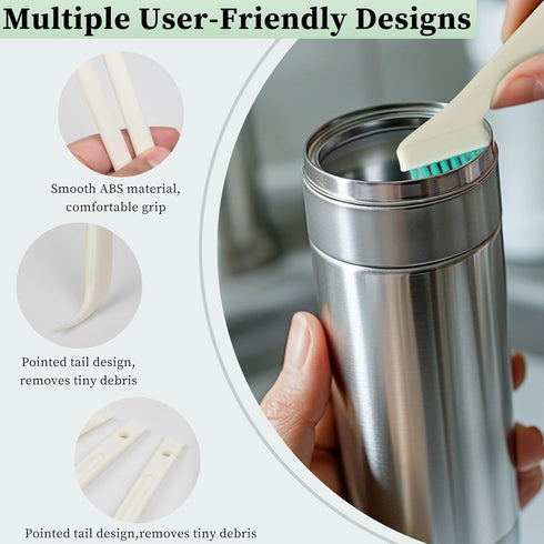 Zoolinn 8-Piece Set Small Cleaning Brush for Tight Spaces, Mini Crevice Brushes for Household Use, Ideal