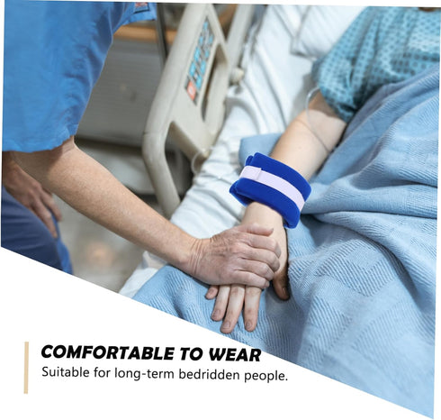 WEKAMOS Set 2pcs Belt Patient Limb Holders for Hands and Feet Adjustable Safety Strap for Bed Use for Elderly