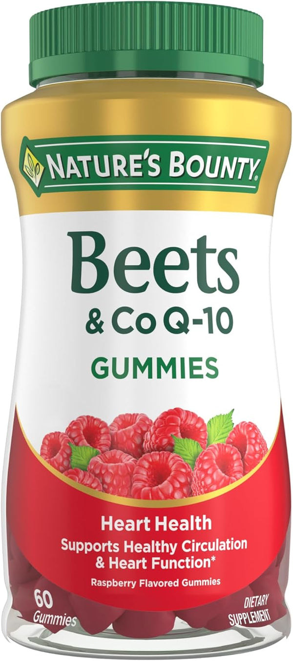 Natures Bounty Beets & Co Q-10 Gummies for Heart Health, Coenzyme Q10,