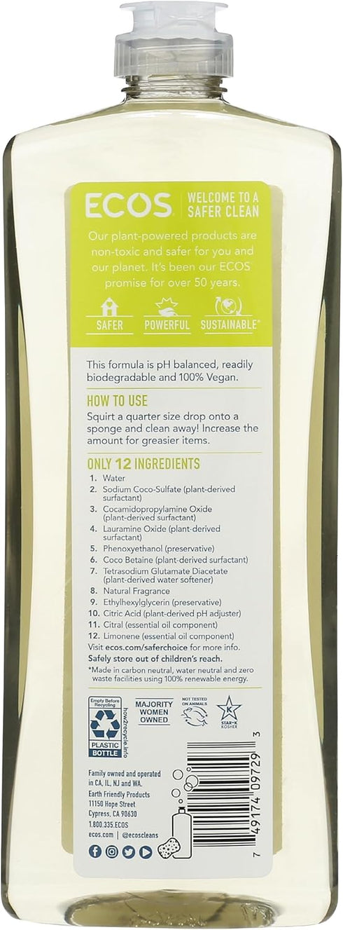 ECOS Dish Soap Bamboo Lemon, 25 Fl Oz
