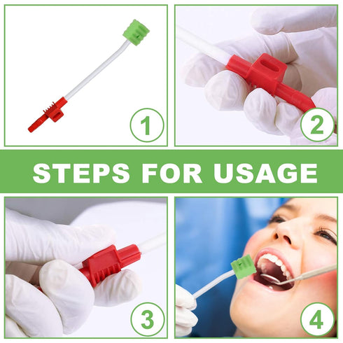 Wellgler's Oral Care Single Use Suction Swab, 50pcs