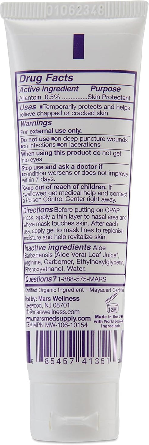 Mars Wellness CPAP Gel Skin Protectant – 1oz Before and After CPAP Mask Sealant – Soothing and Calming CPAP Nose Mask with Premium Ingredients – Ideal for Dry, Chapped, Cracked Skin - 1 Pack