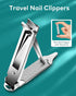 MR.GREEN Portable Nail Clippers, Medical Grade Stainless Steel Foldable Nail Cutter, Ultra Slim Travel Design