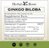 Herbal Roots Ginkgo Biloba Made with Pure Organic Ginkgo Leaf - 1,400mg per Serving, 60 Vegan Capsules