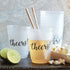 Santa Barbara Design Studio 16-Ounce Wedding Party Cups, 8-Count Reusable BPA-Free Plastic Frost, Cheers