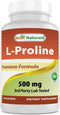 Best Naturals L-proline Amino Acid Dietary Supplement | 500 mg, 120 Count