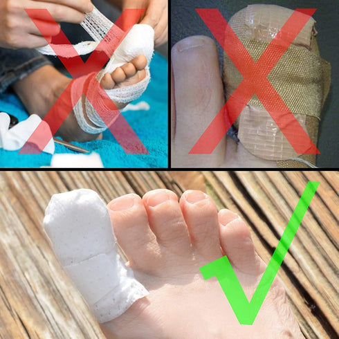 MediMitt ToeMitt Big Toe Bandages, Non-Adhesive Full Coverage Bandage with Absorbent Pad, X-Large (Pack of 10)