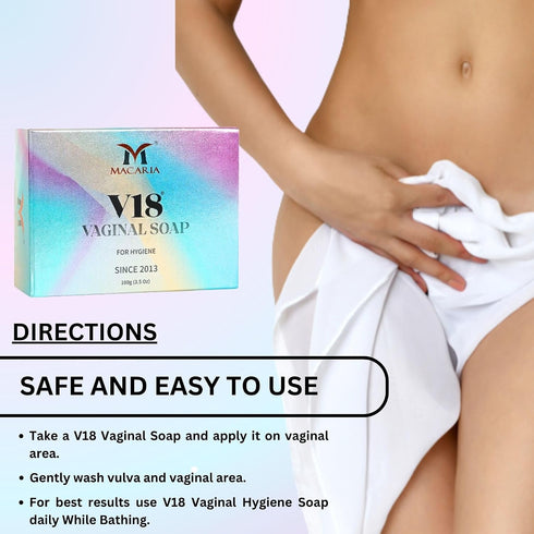 MACARIA V18 Vaginal Vagina Ph Balanced Daily Feminine Wash Soap