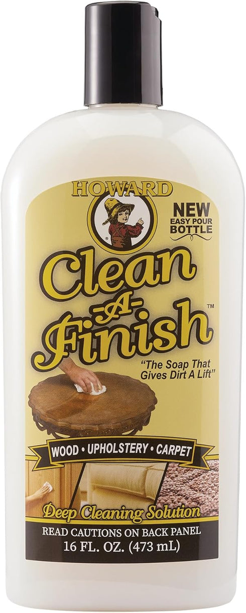 HOWARD Clean-A-Finish for Wood, Upholstery, and Carpet, 16 oz Pour Bottle