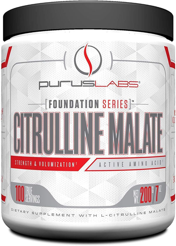Purus Labs Foundation Series Citrulline Malate Powder, Active Amino Acid L-Citrulline, 100 Servings, Unflavored