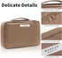 Queboom Travel Makeup Bag, Cosmetic Bag Toiletry Bag for Women and Men (Coffee)