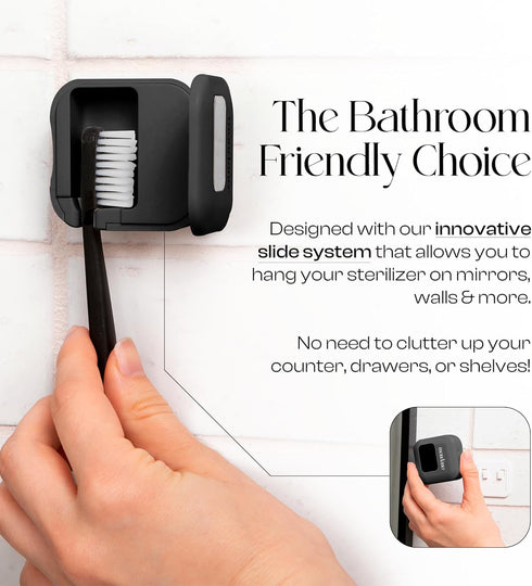 Mondano UV-C Toothbrush Sanitizer and Holder, Toothbrush Case for Manual/Electric Toothbrush - Rechargeable Travel