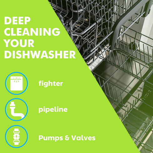 Dishwasher Cleaner and Deodorizer Tablet 25 Count, Deep Cleaning Tablet for Limescale, Mineral Buildup, and Odor