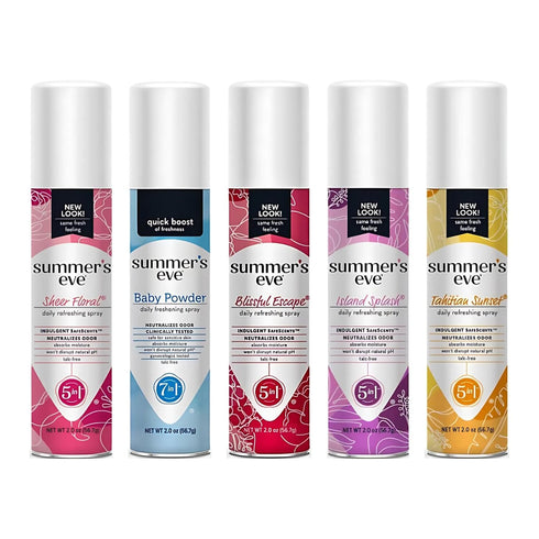 Summer's Eve Feminine Cleansing Spray Variety Pack (Blissful Escape, Island Splash, Tahitian