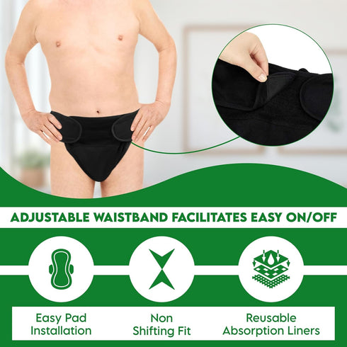 LFDAVP Adult Cloth Diaper Covers Waterproof, Adjustable Incontinence Plastic Pants with Absorbent Liner, Washable