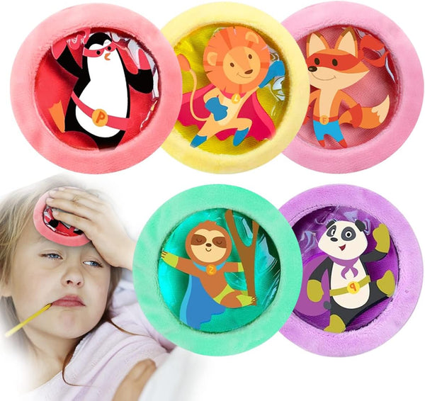 Kids Ice Pack, Hot or Cold Gel Cooling Pad, Reusable for Injuries, Medical Health, Swelling, Pain Relief (5 pcs)