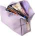 Small Makeup Bag, Portable Cosmetic Pouch for Women, Waterproof Toiletry Bag for Travel (Light Purple)