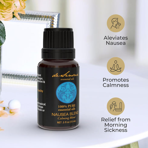 Nausea Relief Oil Synergy Blend for Motion Sickness, 100% Pure Essential Oils, 15 mL
